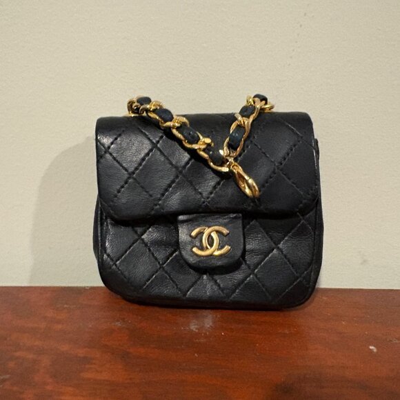 Chanel Vintage Matelassé Quilted Micro Mini Flap Bag - Picture 3 of 14